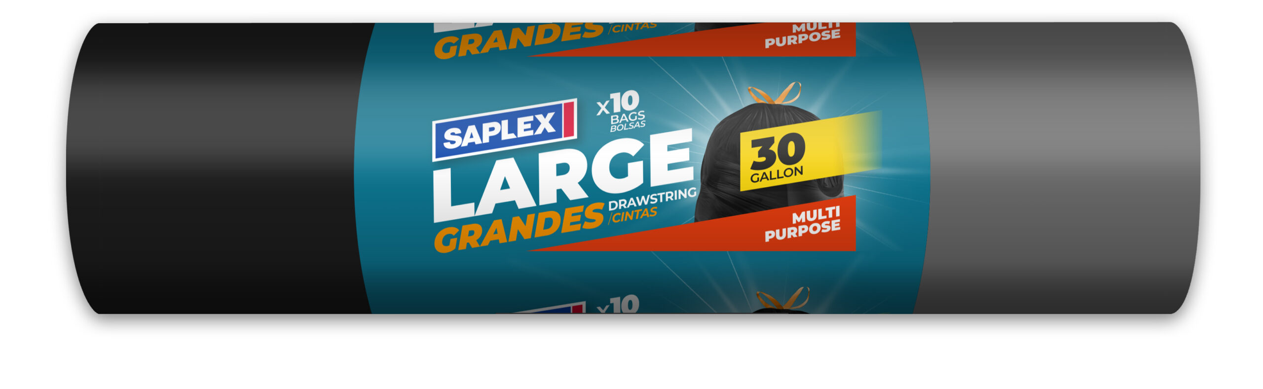 Saplex 30 gallon large drawstring trash bags