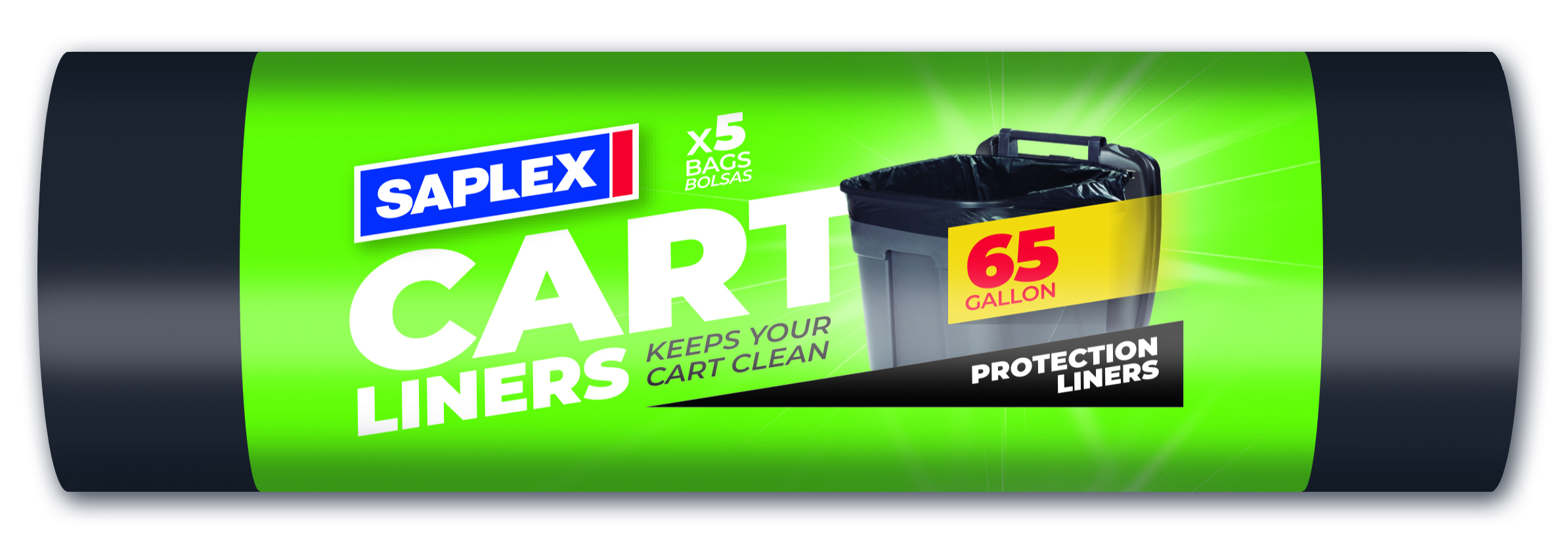 Saplex 65 gallon cart liners